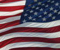American Flag over the Fort Laramie Rendezvous